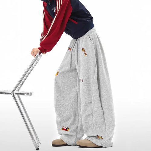 Dachshund embroidery sweatpants joggers