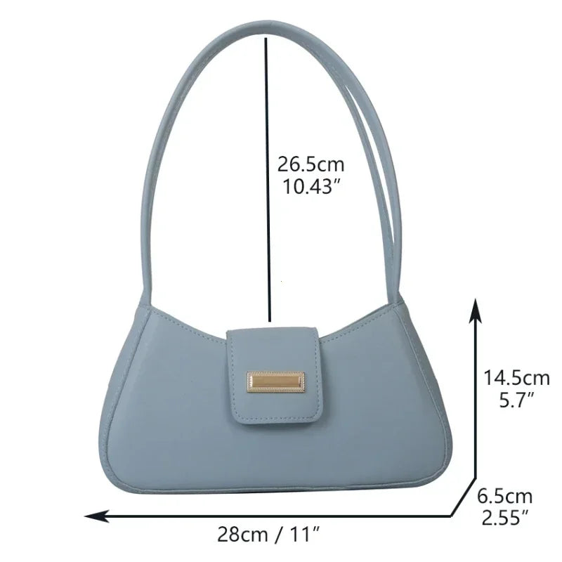 Minimalist Buckle Underarm Bag