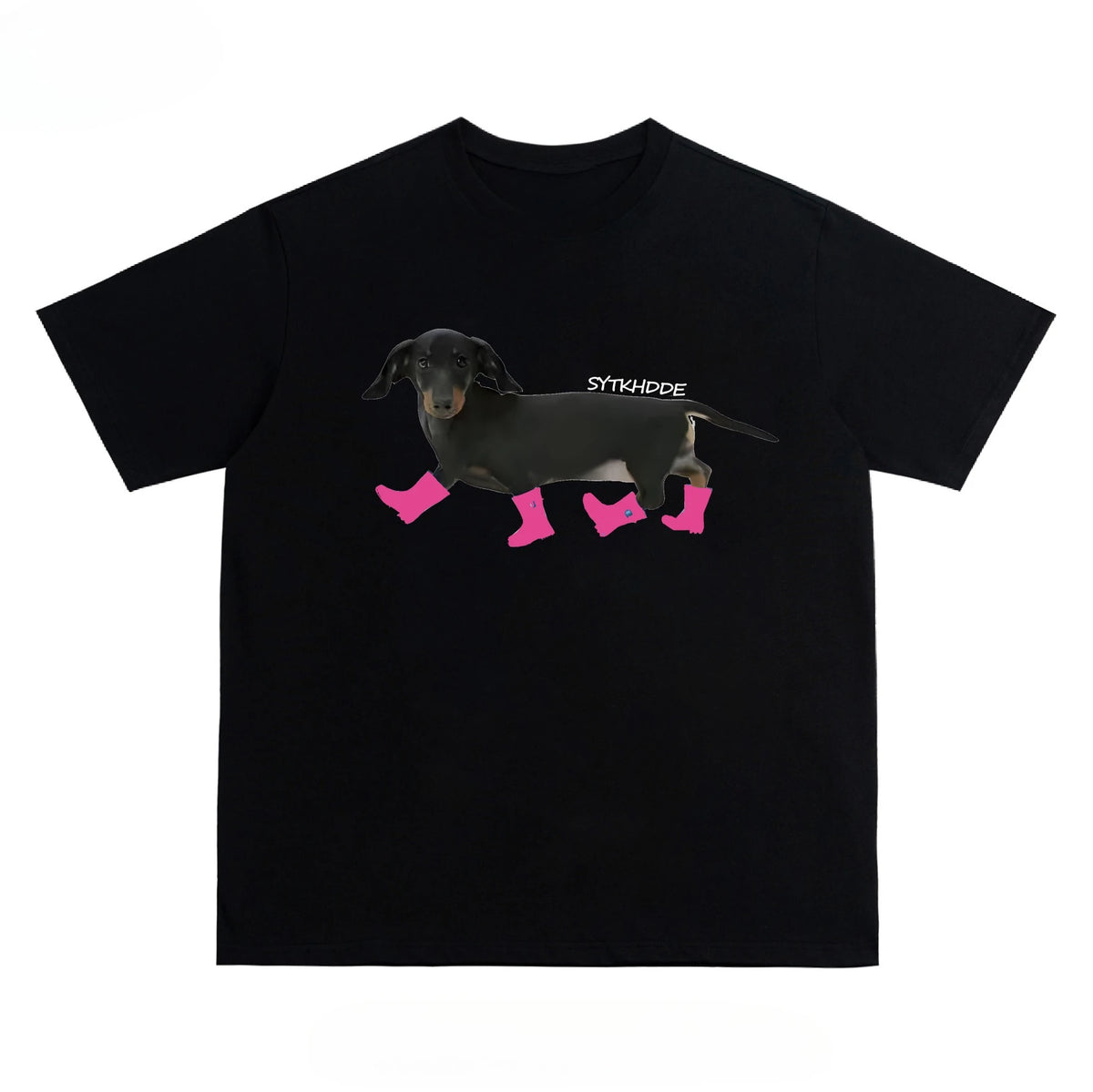 Dachshund Graphic Print T-Shirt