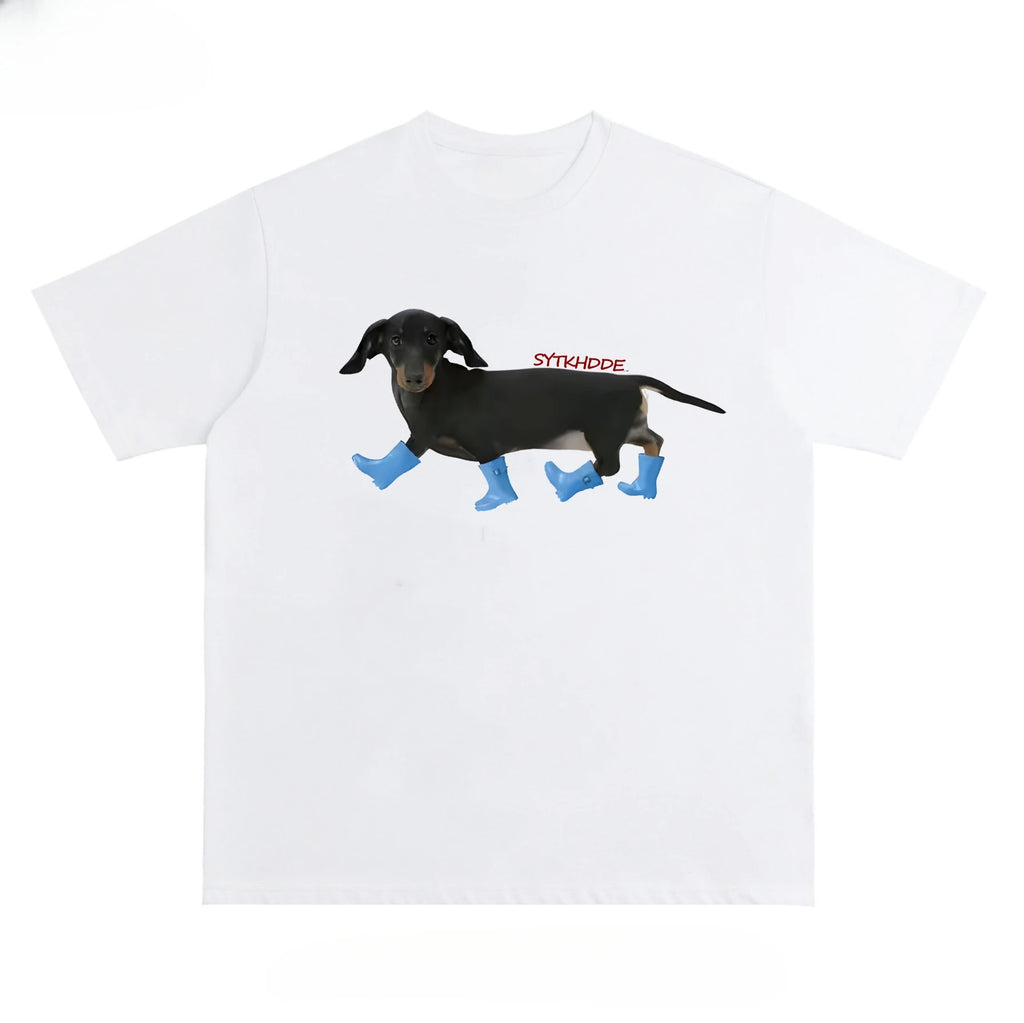 Dachshund Graphic Print T-Shirt