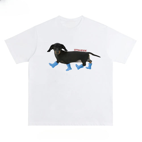 Dachshund Graphic Print T-Shirt